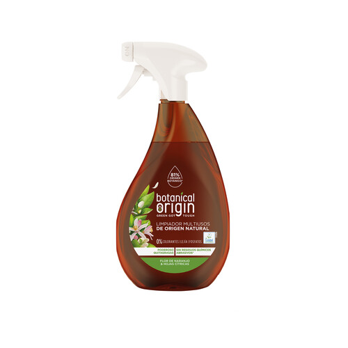 Limpiador multiusos de Flor de naranjo & hojas cítricas, origen natural BOTANICAL ORIGIN 500 ml.
