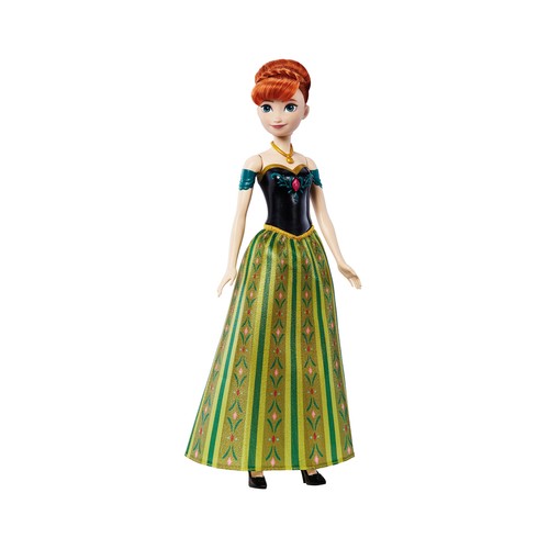 Disney Frozen Muñeca musical Anna Cantarina Multilingüe +3 Años, MATTEL