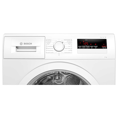 Secadora por condensación con bomba de calor BOSCH WTR85V91ES capacidad de secado: 8KG, clasificación energética: A++, H: 84,2cm, A: 59,8cm, F: 59,9cm.