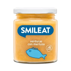 SMILEAT Tarrito de verduras con merluza, a partir de 6 meses 230 g.