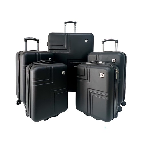 Maleta de aeropuerto pequeña de 4 ruedas, 45 cm, color negro, ALCAMPO.