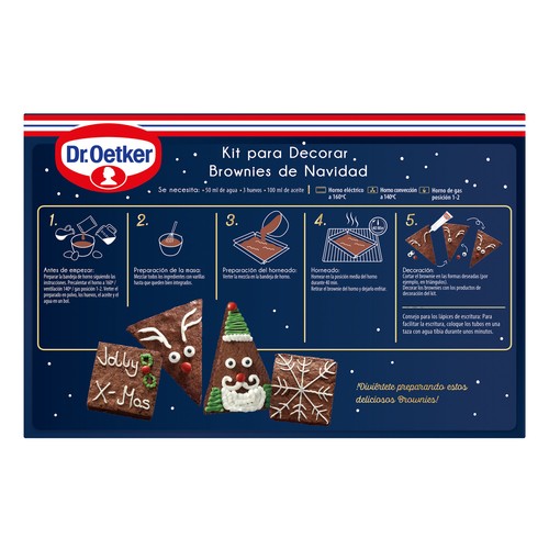 DR. OETKER Kit para decorar brownies de Navidad Dr. OETKER 513 gg.