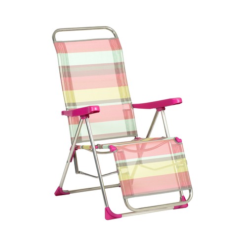 Tumbona de aluminio y textileno plegable, varios colores ALCO.