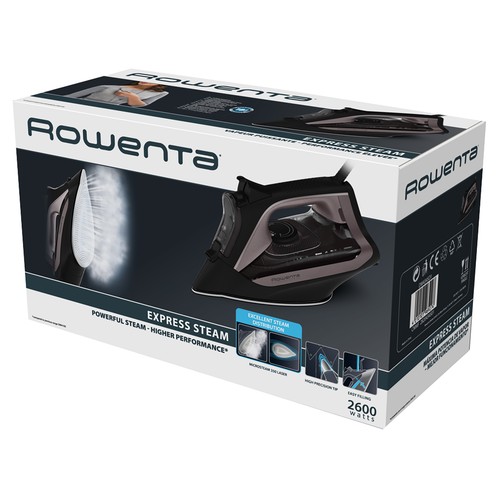 Plancha de vapor ROWENTA Express Steam DW4345D1, suela Microstream 300 Láser, potencia 2600W.
