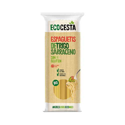ECOCESTA Pasta de espagueti de trigo sarraceno ecológico 500 g.