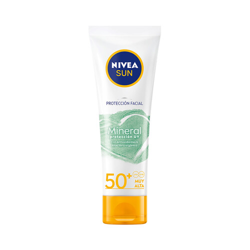 NIVEA Sun Protector solar facial con FPS 50+ (muy alto), para todo tipo de pieles 50 ml.