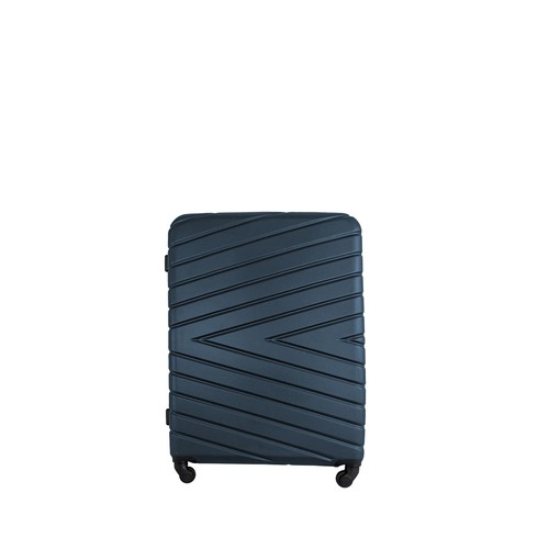 Maleta mediana rígida de color azul de 75 cm y 4 ruedas ABS, AIRPORT ALCAMPO Diago.