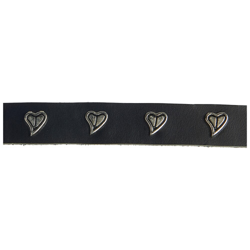 PRODUCTO ALCAMPO Collar (2 cm) de cuero y metal, de color negro, para perros M - L (40 - 48 cm).