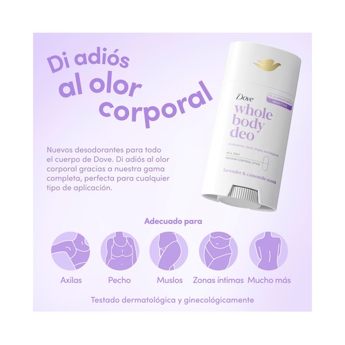 DOVE Desodorante en stick para mujer, para todo el cuerpo 75 ml.