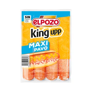 EL POZO Maxi pavo king upp Salchichas cocidas de pavo sabor ahumado 330 g.