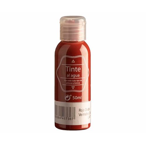 Tinte al agua rojo oxido, CPP, 50ml.