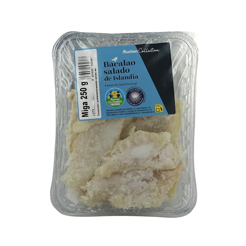 AUCHAN Collection Bacalao salado Islandia migas 250 g. Producto Alcampo