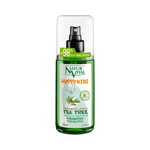 NATUR VITAL Happy kids Champú preventivo en spray, con aceite de arból de té 200 ml.