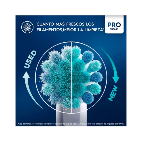 ORAL-B Pro kids 3+ Recambio infantil para cepillo de dientes eléctrico 4 uds.