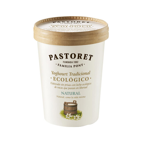 PASTORET Yogur natural ecológico PASTORET 500 g.