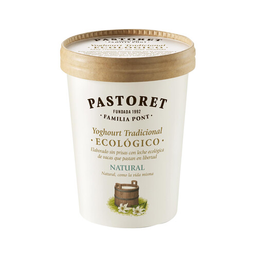 Yogur natural ecológico PASTORET 500 g.