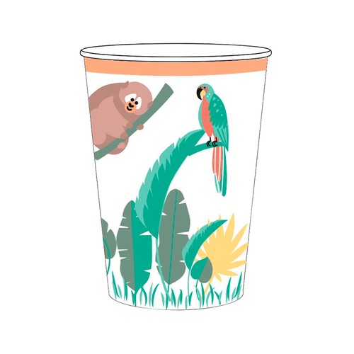 Pack de 10 vasos de cartón de Savana de 20-25cl, ACTUEL
