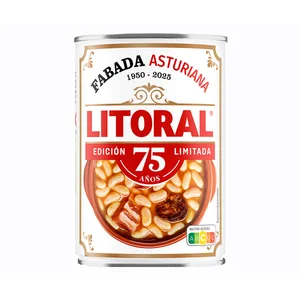LITORAL Fabada Asturiana con selectos embutidos asturianos lata de 850 g.