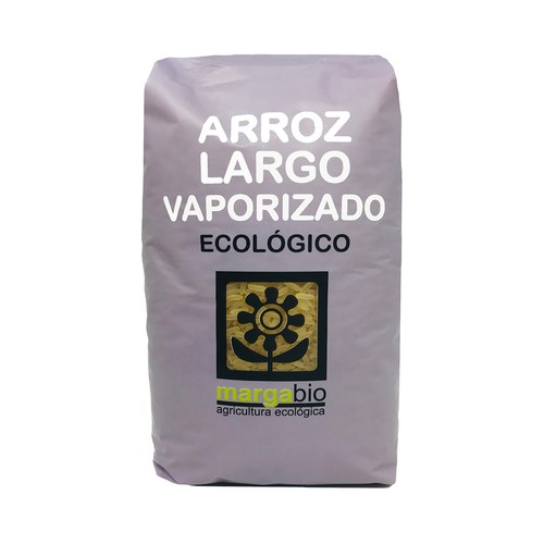Arroz Grano Largo Vaporizado ecológico MARGABIO 1 kg.