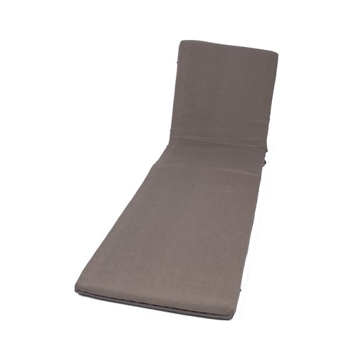 Cojín tumbona taupe 180x55x4,5cm,desenfundable y antimanchas, ANJOSA