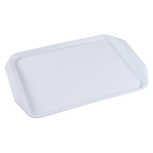 Bandeja rectangular para servir de polipropileno, 43x30 cm. color blanco, ESSENTIAL.