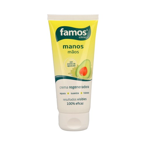 FAMOS Crema de manos hidratante y regeneradora 100 ml.