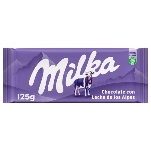 Chocolate con leche MILKA 125 g.