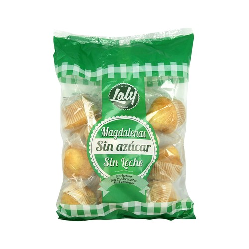 Magdalenas sin azúcar, sin leche LALY 500 g.