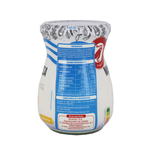 PRODUCTO ALCAMPO Mayonesa clásica frasco de 450 ml.