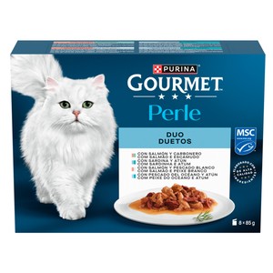 PURINA Gourmet Alimentación para gato húmeda en bolsas 8 uds 85 g.