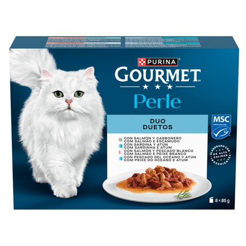 PURINA Gourmet Alimentación para gato húmeda en bolsas 8 uds 85 g.