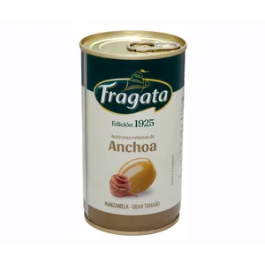 FRAGATA Aceitunas manzanilla rellenas de anchoa en lata 150 gr.