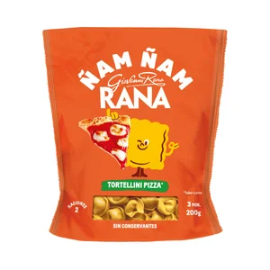 RANA Ñam ñam Tortellini de pasta fresca al huevo rellenos de pizza 200 g.