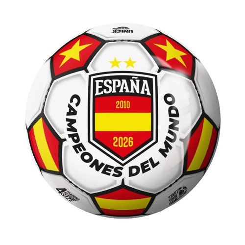 Balón de fútbol España campeona del Mundo. UNICE.