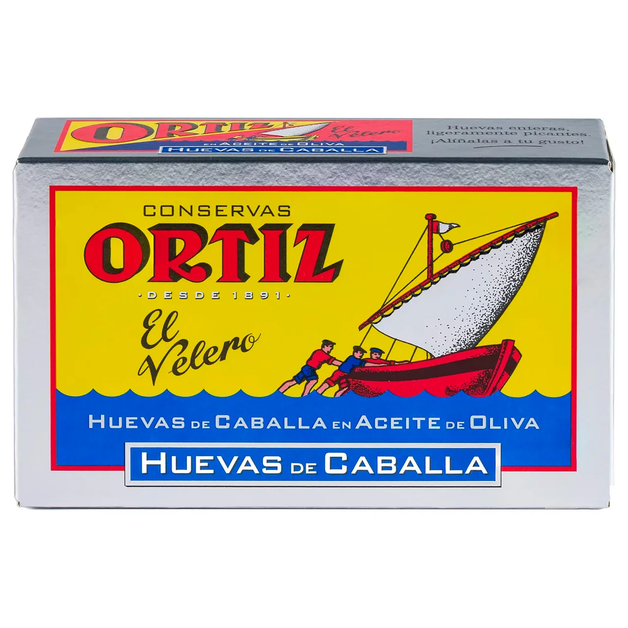 Huevas de caballa en aceite de oliva lata de 80 g.