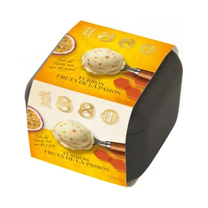 1880 Tarrina de helado de turrón con fruta de la pasión 430 ml.