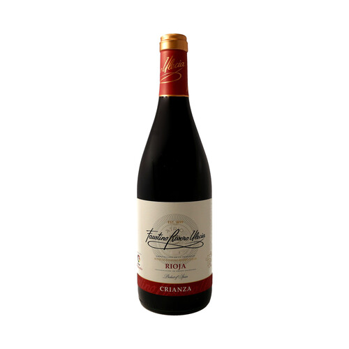 FAUSTINO RIVERO ULECIA  Vino tinto crianza con D.O. Ca. Rioja botella 75 cl.
