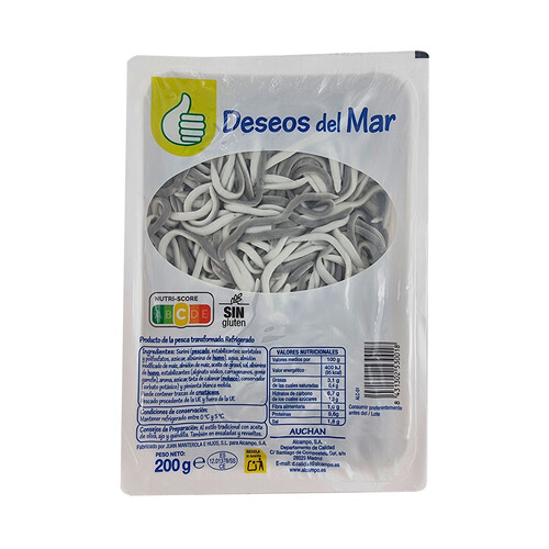 Pecaditos del mar sin gluten PRODUCTO ALCAMPO 200 g.