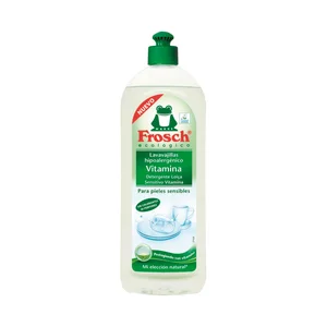 FROGGY Detergente lavavajillas a mano hipoalergénico y ecológico (ideal para biberones y tetinas) FROGGY 750 ml.