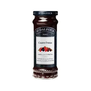 ST.DALFOUR Mermelada de cuatro frutas (Frambuesas, Cerezas Negras, Fresas y Moras) 284 g.