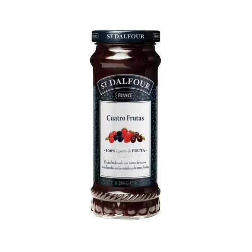 ST.DALFOUR Mermelada de cuatro frutas (Frambuesas, Cerezas Negras, Fresas y Moras) 284 g.