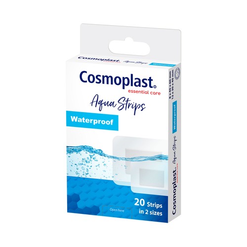 Apósitos impermeables y transpirables de 2 tamaños diferentes COSMOPLAST 20 uds.