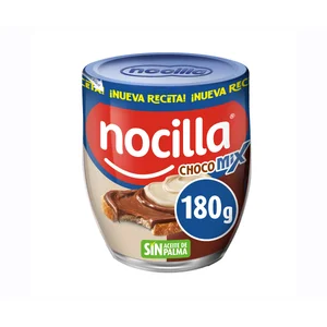 NOCILLA Doble crema de cacao y leche con avellanas, dos sabores, sin aceite de palma 180 g.