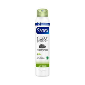 Imagen de SANEX Natur protect Desodorante en spray para mujer con protección antitranspirante hasta 24h, para pieles normales 200 ml.