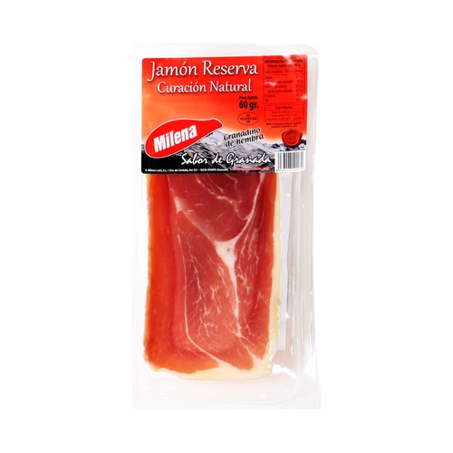 MILENA LEÓN Jamón reserva de hembra y con curación natural MILENA LEÓN 60 g.