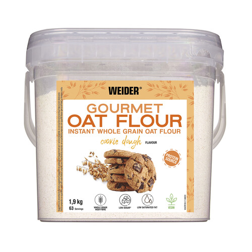 Harina de avena sabor cookie WEIDER 1,9 kg.