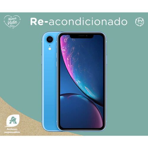Apple iPHONE XR 128GB azul (REACONDICIONADO), pantalla 15,4cm (6,1