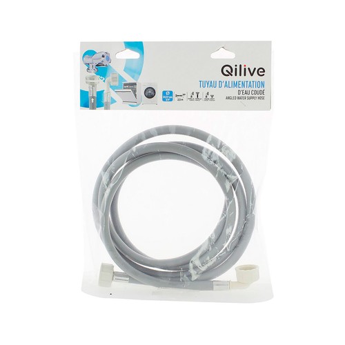 Manguera de suministro de agua en codo QILIVE 600123045, 2,5m