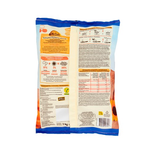 McCAIN Patatas prefritas con corte clásico y ultracongeladas McCAIN Tradition 1 kg.