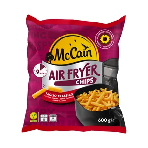 McCAIN Air fryer Patatas con corte clásico, prefritas y ultracongeladas, para hacer en freidora de aire 600 g.